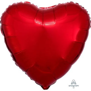 Foil Balloon - HEART - METALLIC RED