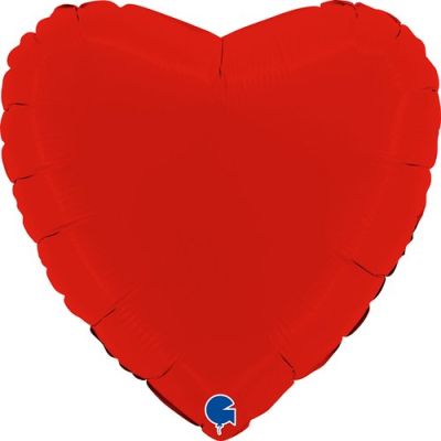 45cm Foil Balloon - HEART - RED