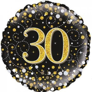 45cm Foil Balloon - 30TH SPARKLING FIZZ