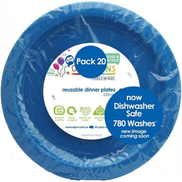 ROYAL BLUE - PLASTIC DINNER PLATE