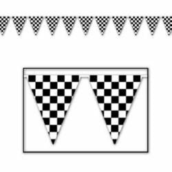 CHECKERED FLAG PENNANT BANNER