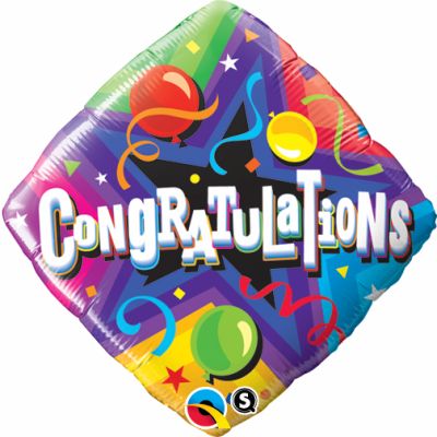 45cm Foil Balloon -  CONGRATULATIONS