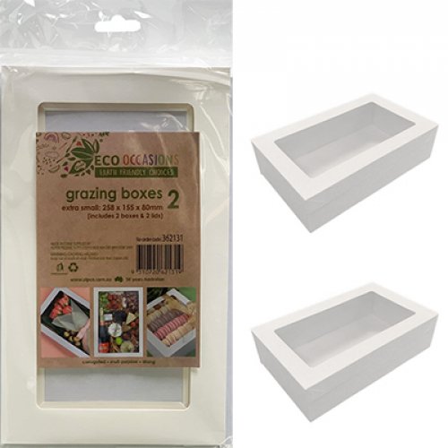 GRAZING BOXES 2 PACK - EXTRA SMALL - WHITE