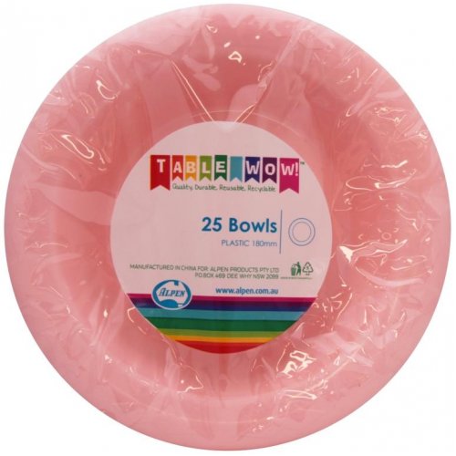 LIGHT PINK - PLASTIC BOWLS