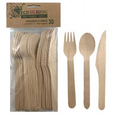 WOODEN Cutlery Set - NATURAL