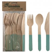 WOODEN Cutlery Set - MINT