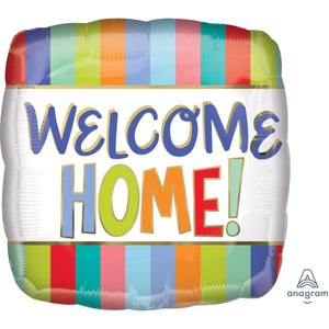 45cm Foil Balloon - WELCOME HOME STRIPES