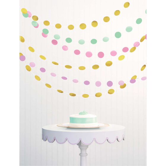 PASTEL STRING CIRCLE DECORATIONS