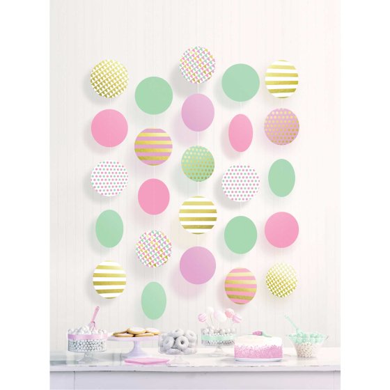 PASTEL HANGING CIRCLE DECORATIONS