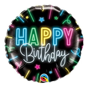 45cm Foil Balloon - HAPPY BIRTHDAY (NEON)