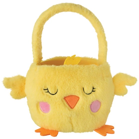 EASTER CHICK PLUSH FABRIC BASKET