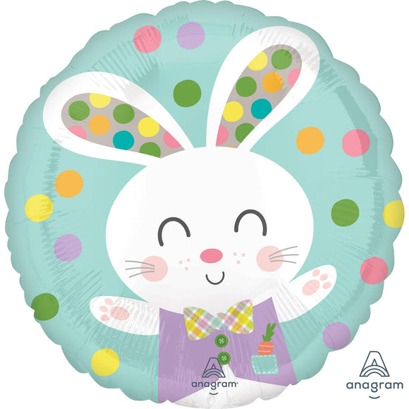 45cm Foil Balloon - EASTER SPOTTED BUNNY