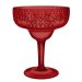 DARK RED FLORAL MARGARITA GLASS