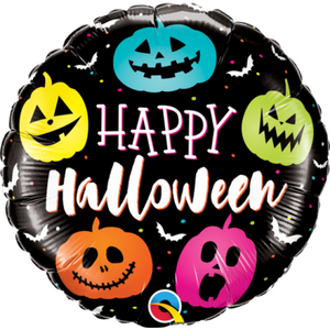 45cm Foil Balloon - HAPPY HALLOWEEN (PUMPKIN)