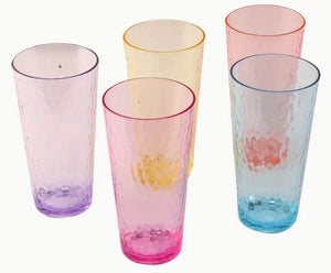 CLEAR BLUE ACRYLIC TALL TUMBLER