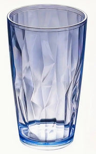 CLEAR BLUE ACRYLIC TUMBLER