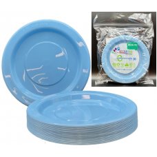 LIGHT BLUE - PLASTIC LUNCH PLATE