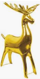 STANDING REINDEER 100CM (GOLD)