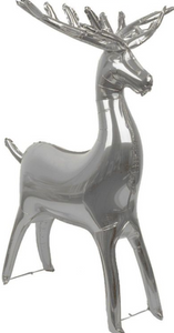 STANDING REINDEER 100CM (SILVER)