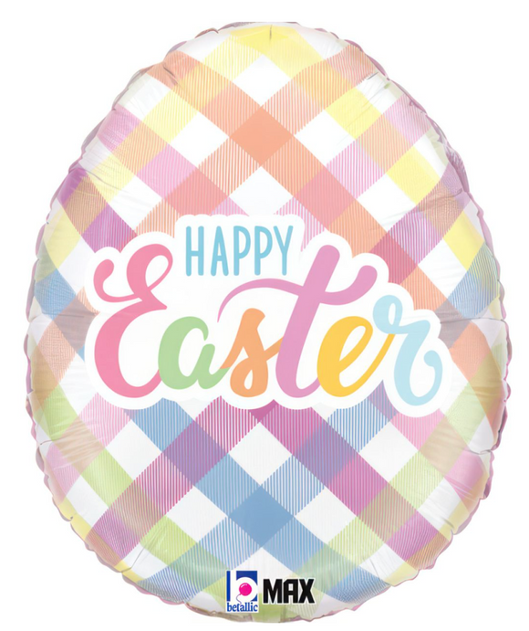 45cm Foil Balloon - HAPPY EASTER EGG