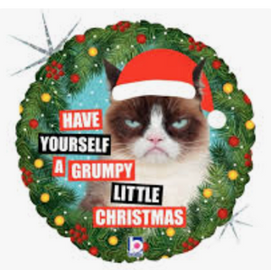 45cm Foil Balloon - MERRY CHRISTMAS (GRUMPY CAT)