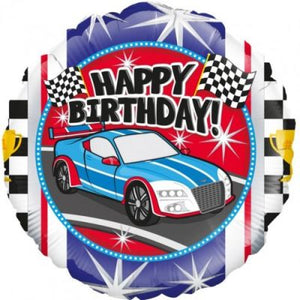 45cm Foil Balloon - HAPPY BIRTHDAY SPORTS CAR