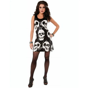 COSTUME - DELUXE SKULLS SEQUIN DRESS - S