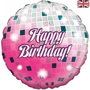 45cm Foil - Happy Birthday Disco