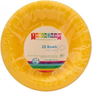 YELLOW - PLASTIC BOWLS