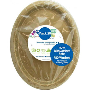 GOLD - PLASTIC PLATE OVAL