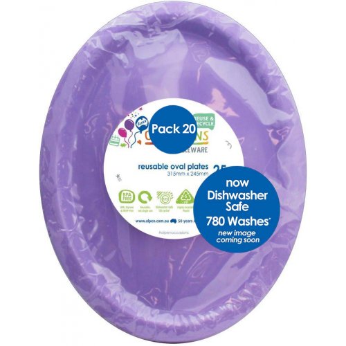 LAVENDER - PLASTIC PLATE OVAL