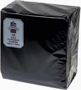 BLACK - Lunch Napkins (100PK)