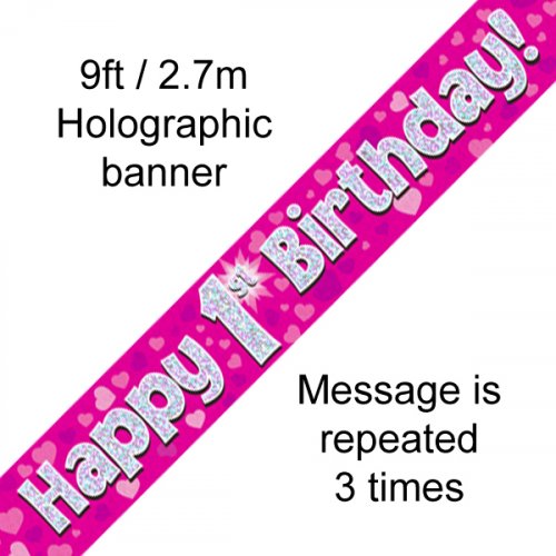 Banner - Happy Birthday - 1ST BIRTHDAY