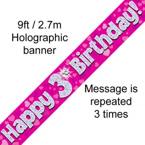 Banner - Happy Birthday - 3RD BIRTHDAY