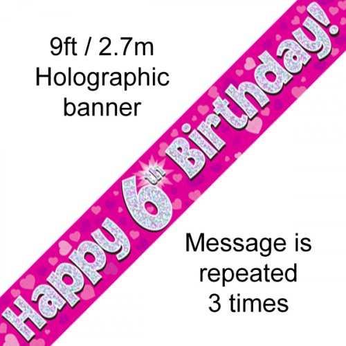 Banner - Happy Birthday - 6TH BIRTHDAY