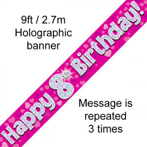 Banner - Happy Birthday - 8TH BIRTHDAY