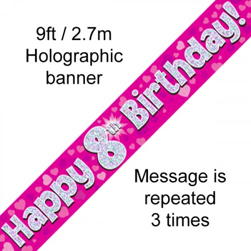 Banner - Happy Birthday - 8TH BIRTHDAY