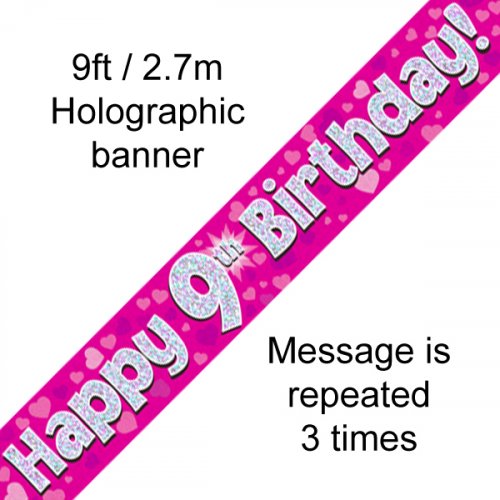 Banner - Happy Birthday - 9TH BIRTHDAY