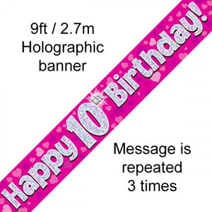 Banner - Happy Birthday - 10TH BIRTHDAY