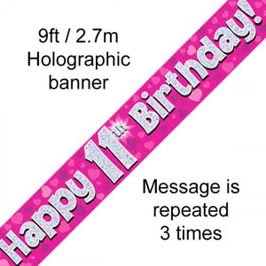 Banner - Happy Birthday - 11TH BIRTHDAY