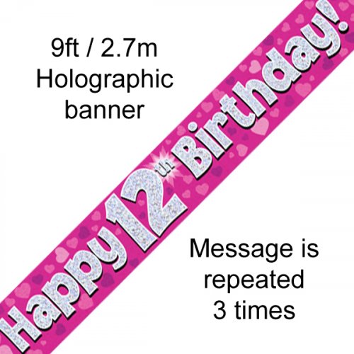 Banner - Happy Birthday - 12TH BIRTHDAY