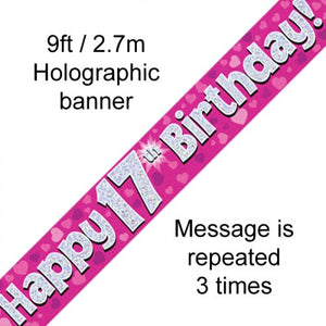 Banner - Happy Birthday - 17TH BIRTHDAY