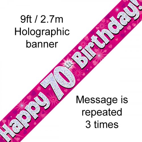 Banner - Happy Birthday - 70TH BIRTHDAY