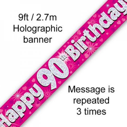 Banner - Happy Birthday - 90TH BIRTHDAY