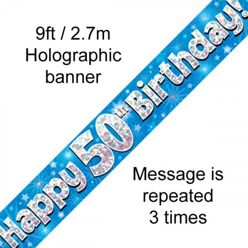 Banner - Happy Birthday -50TH BIRTHDAY