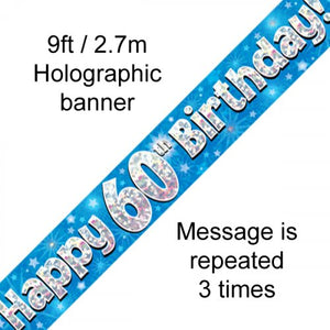 Banner - Happy Birthday - 60TH BIRTHDAY