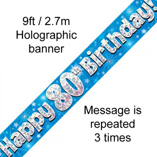 Banner - Happy Birthday - 80TH BIRTHDAY