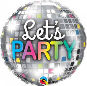 45cm Foil Balloon - DISCO LET'S PARTY