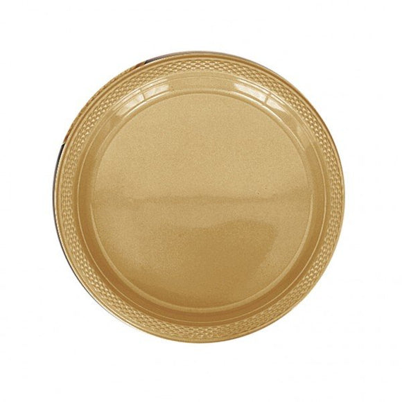 GOLD - Plastic Plate 23cm