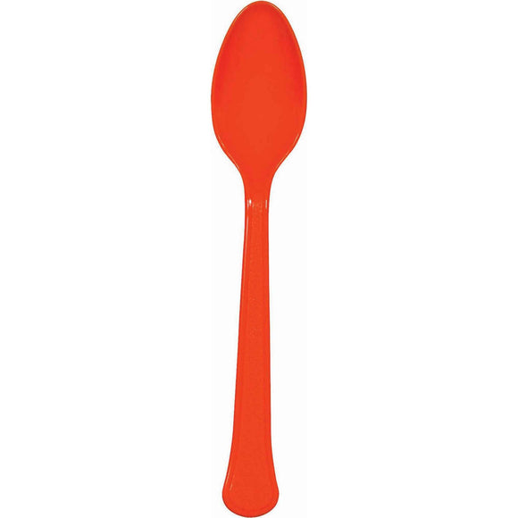 Orange - Plastic Spoons